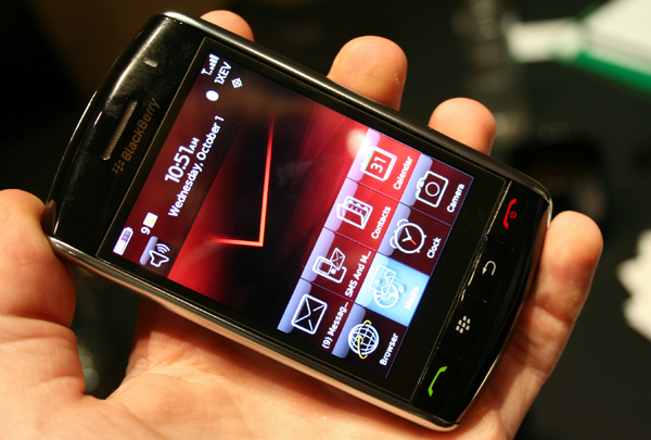 blackberry thunder touchscreen